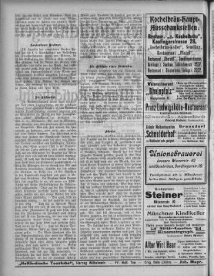 Münchener Stadtanzeiger und "Münchener Ratschkathl" (Münchener Ratsch-Kathl) Samstag 15. August 1908