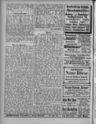 Münchener Stadtanzeiger und "Münchener Ratschkathl" (Münchener Ratsch-Kathl) Samstag 19. September 1908