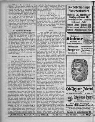 Münchener Stadtanzeiger und "Münchener Ratschkathl" (Münchener Ratsch-Kathl) Samstag 12. Dezember 1908