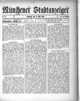 Münchener Stadtanzeiger (Münchener Ratsch-Kathl) Samstag 27. Mai 1916