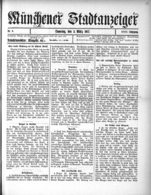 Münchener Stadtanzeiger (Münchener Ratsch-Kathl) Samstag 3. März 1917