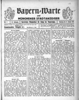 Bayern-Warte und Münchener Stadtanzeiger (Münchener Ratsch-Kathl) Samstag 15. Januar 1921