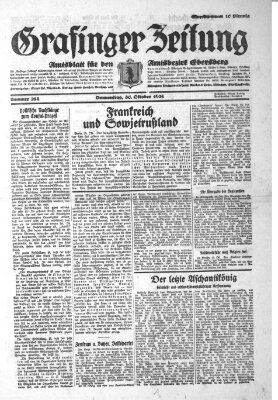 Grafinger Zeitung Donnerstag 30. Oktober 1924