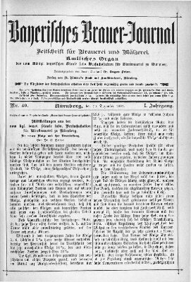 Bayerisches Brauer-Journal Samstag 19. Dezember 1891