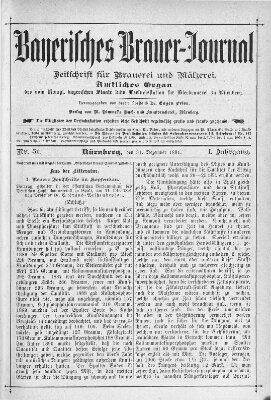Bayerisches Brauer-Journal Donnerstag 31. Dezember 1891