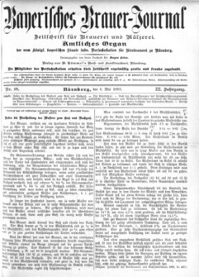 Bayerisches Brauer-Journal Samstag 6. Mai 1893