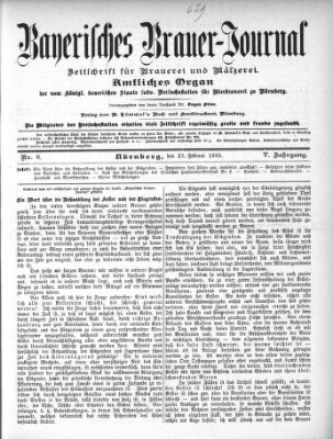 Bayerisches Brauer-Journal Samstag 23. Februar 1895