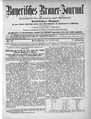 Bayerisches Brauer-Journal Samstag 18. Mai 1895