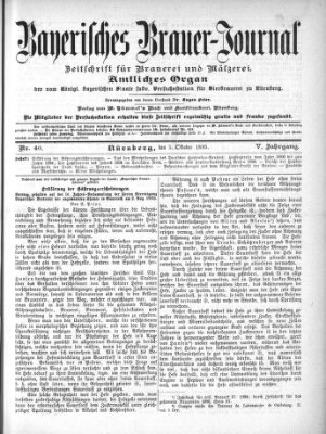 Bayerisches Brauer-Journal Samstag 5. Oktober 1895