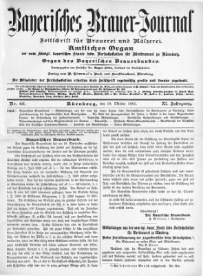 Bayerisches Brauer-Journal Samstag 19. Oktober 1901