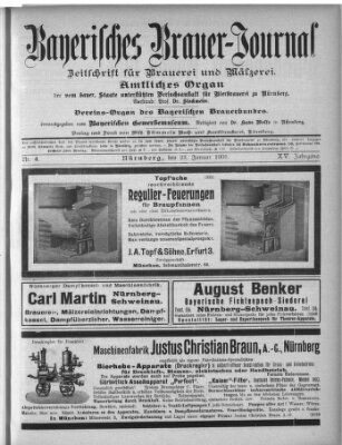 Bayerisches Brauer-Journal Montag 23. Januar 1905