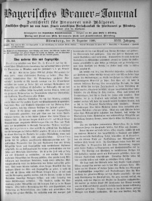 Bayerisches Brauer-Journal Montag 28. Dezember 1908