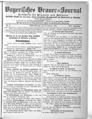 Bayerisches Brauer-Journal Montag 25. Januar 1909