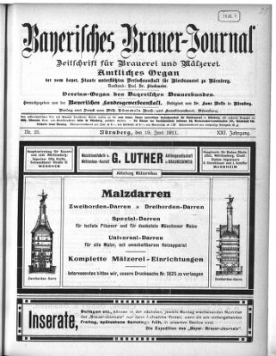 Bayerisches Brauer-Journal Montag 19. Juni 1911