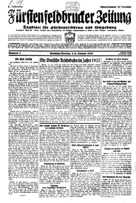 Fürstenfeldbrucker Zeitung Sonntag 1. Januar 1928