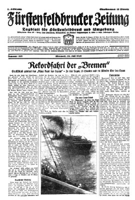 Fürstenfeldbrucker Zeitung Mittwoch 24. Juli 1929