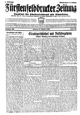 Fürstenfeldbrucker Zeitung Freitag 25. Oktober 1929