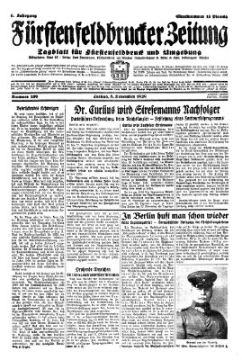 Fürstenfeldbrucker Zeitung Freitag 8. November 1929