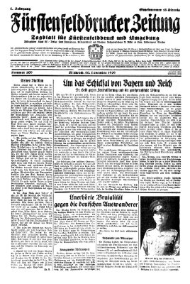 Fürstenfeldbrucker Zeitung Mittwoch 20. November 1929