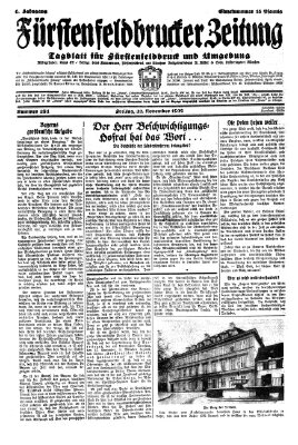Fürstenfeldbrucker Zeitung Freitag 22. November 1929