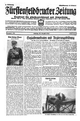 Fürstenfeldbrucker Zeitung Freitag 29. August 1930
