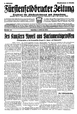 Fürstenfeldbrucker Zeitung Samstag 7. Februar 1931