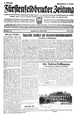 Fürstenfeldbrucker Zeitung Samstag 18. April 1931