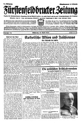 Fürstenfeldbrucker Zeitung Mittwoch 22. April 1931