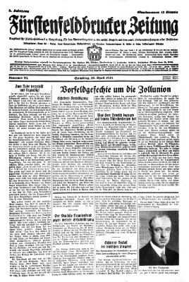Fürstenfeldbrucker Zeitung Samstag 25. April 1931