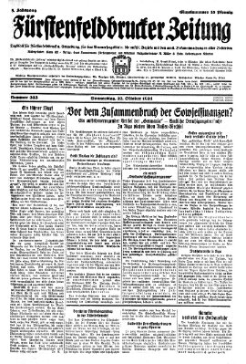 Fürstenfeldbrucker Zeitung Donnerstag 22. Oktober 1931