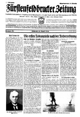 Fürstenfeldbrucker Zeitung Mittwoch 24. August 1932