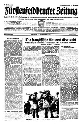 Fürstenfeldbrucker Zeitung Dienstag 13. September 1932