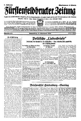 Fürstenfeldbrucker Zeitung Donnerstag 15. September 1932
