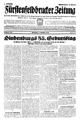 Fürstenfeldbrucker Zeitung Dienstag 4. Oktober 1932