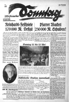 Illustrierter Sonntag (Der gerade Weg) Sonntag 21. Juli 1929