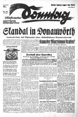 Illustrierter Sonntag (Der gerade Weg) Sonntag 8. März 1931