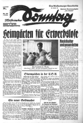 Illustrierter Sonntag (Der gerade Weg) Sonntag 17. Mai 1931
