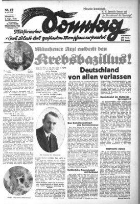 Illustrierter Sonntag (Der gerade Weg) Sonntag 6. September 1931