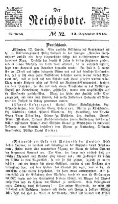 Der Reichsbote Mittwoch 13. September 1848