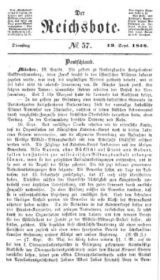 Der Reichsbote Dienstag 19. September 1848