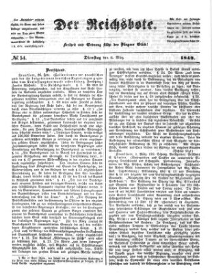 Der Reichsbote Dienstag 6. März 1849