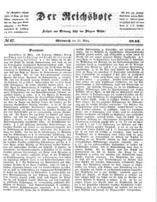 Der Reichsbote Mittwoch 21. März 1849