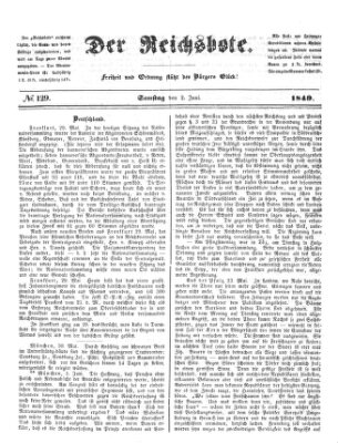 Der Reichsbote Samstag 2. Juni 1849