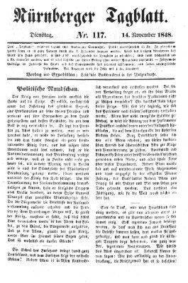 Nürnberger Tagblatt Dienstag 14. November 1848