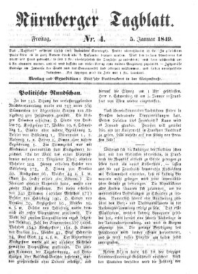 Nürnberger Tagblatt Freitag 5. Januar 1849