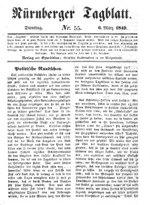 Nürnberger Tagblatt Dienstag 6. März 1849