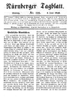 Nürnberger Tagblatt Montag 4. Juni 1849