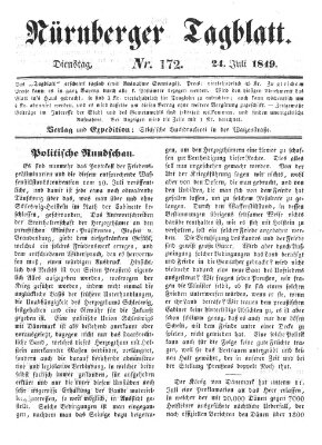 Nürnberger Tagblatt Dienstag 24. Juli 1849