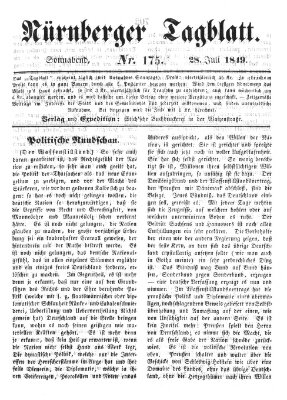 Nürnberger Tagblatt Samstag 28. Juli 1849