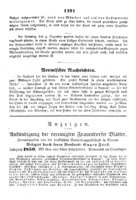 Nürnberger Tagblatt Montag 17. Dezember 1849